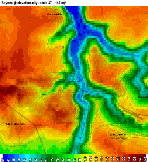 Beynes elevation map