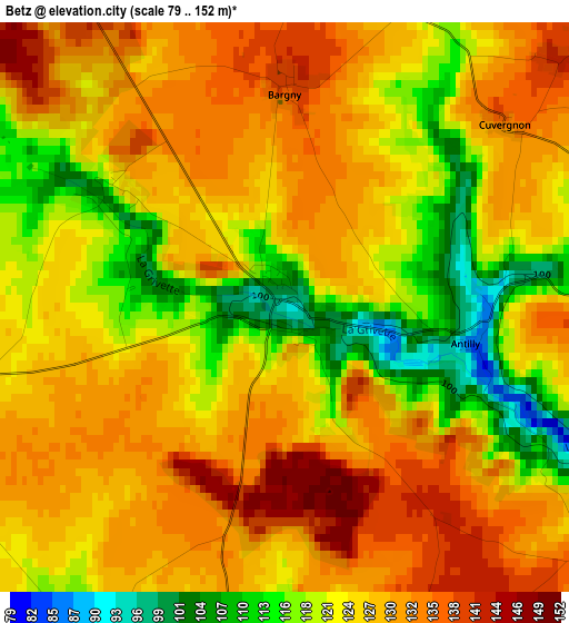 Betz elevation map