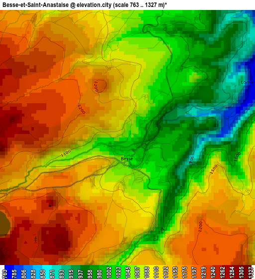 Besse-et-Saint-Anastaise elevation map