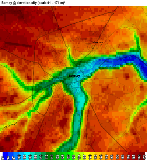 Bernay elevation map