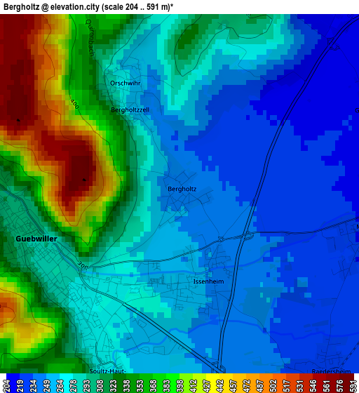 Bergholtz elevation map
