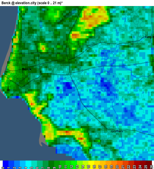 Berck elevation map