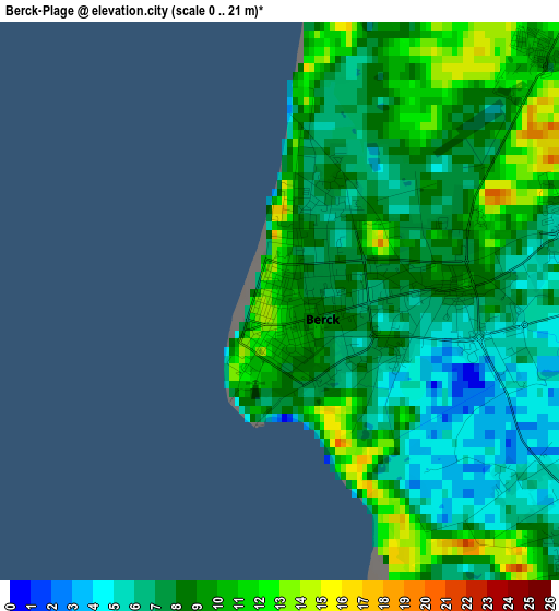 Berck-Plage elevation map