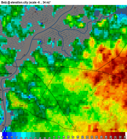 Belz elevation map