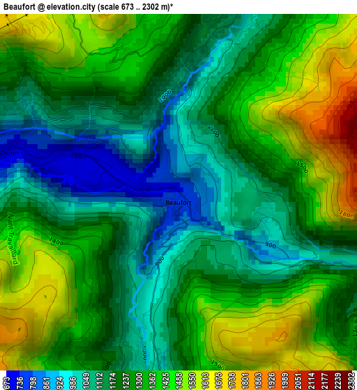 Beaufort elevation map