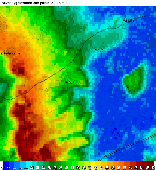 Bavent elevation map