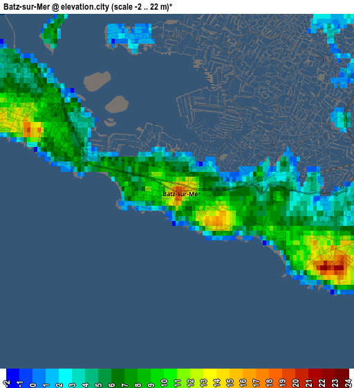 Batz-sur-Mer elevation map