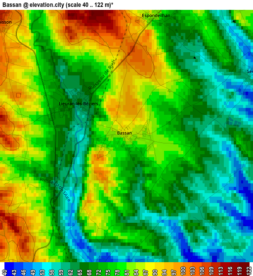 Bassan elevation map