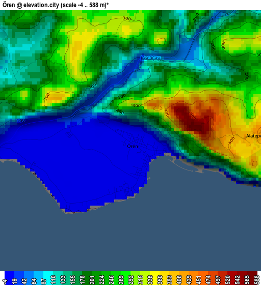 Ören elevation map