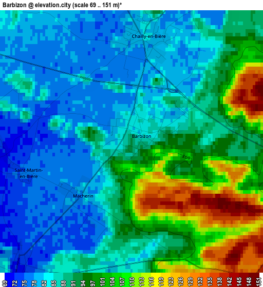 Barbizon elevation map