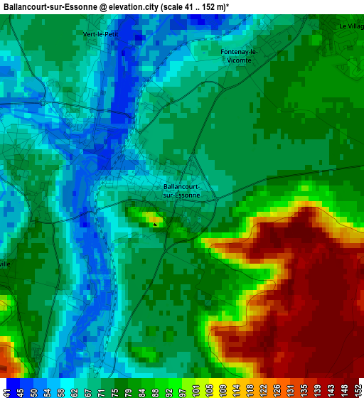 Ballancourt-sur-Essonne elevation map