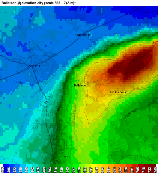 Ballaison elevation map