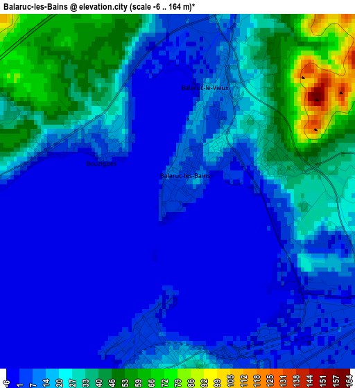 Balaruc-les-Bains elevation map