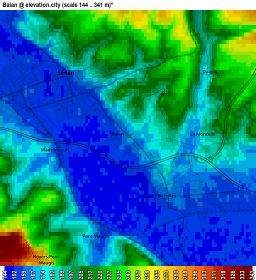 Balan elevation map