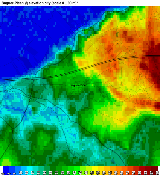 Baguer-Pican elevation map