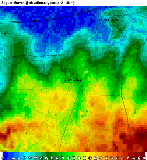 Baguer-Morvan elevation map