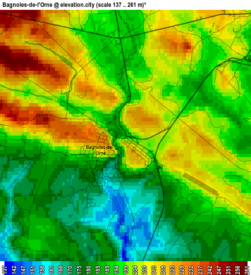 Bagnoles-de-l'Orne elevation map