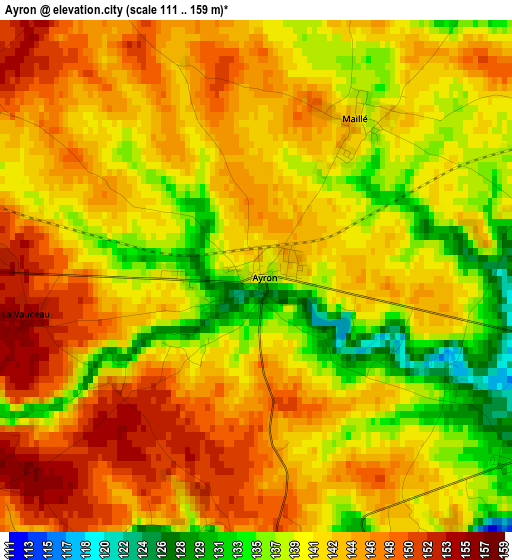 Ayron elevation map