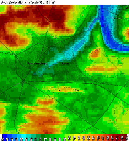 Avon elevation map