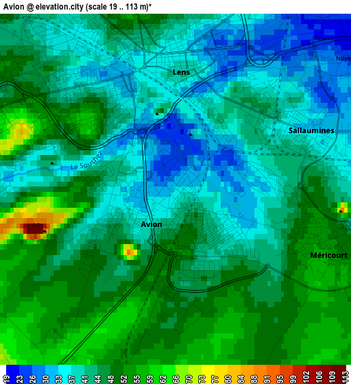 Avion elevation map