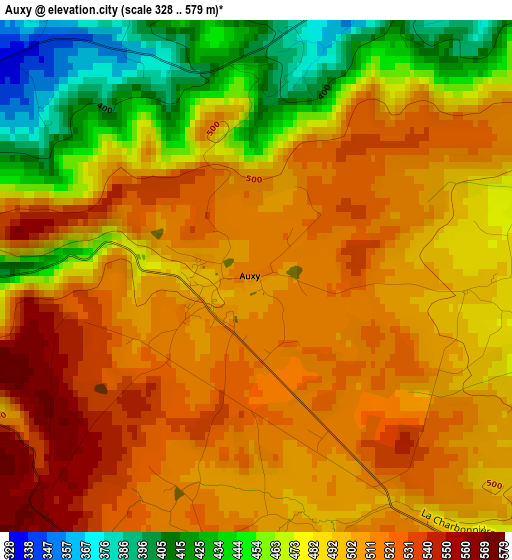 Auxy elevation map