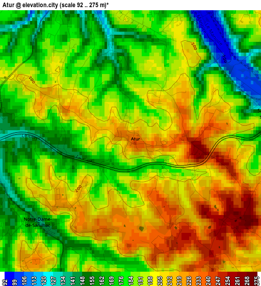 Atur elevation map