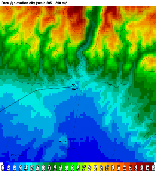 Dara elevation map