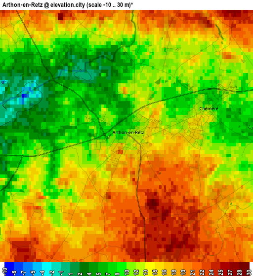 Arthon-en-Retz elevation map