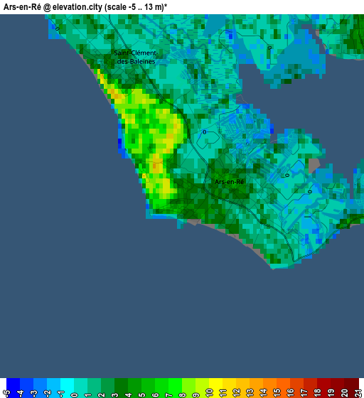 Ars-en-Ré elevation map