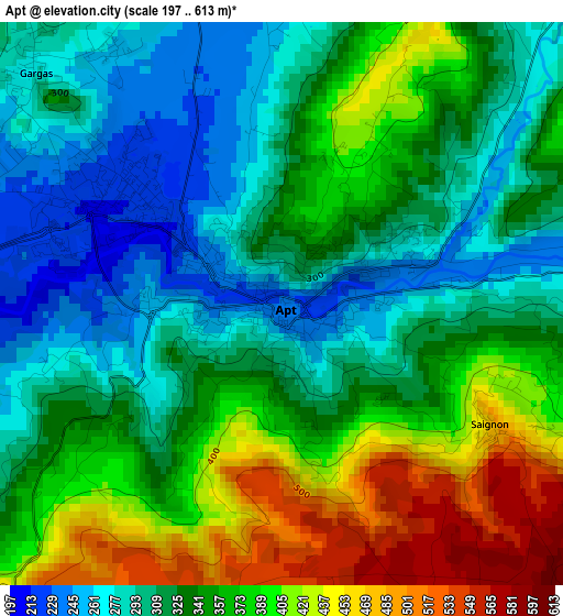 Apt elevation map