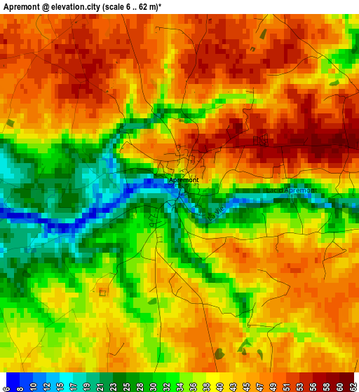 Apremont elevation map