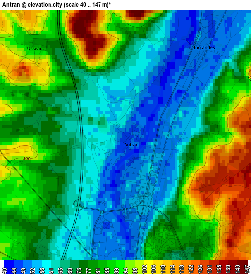 Antran elevation map