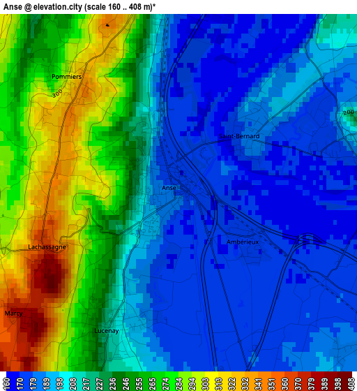 Anse elevation map