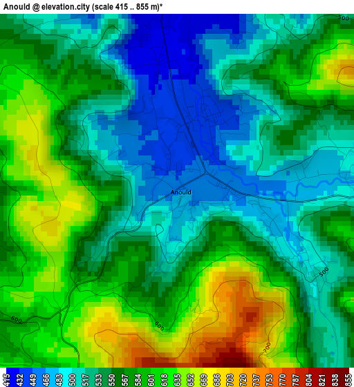 Anould elevation map