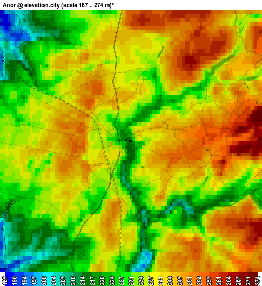 Anor elevation map