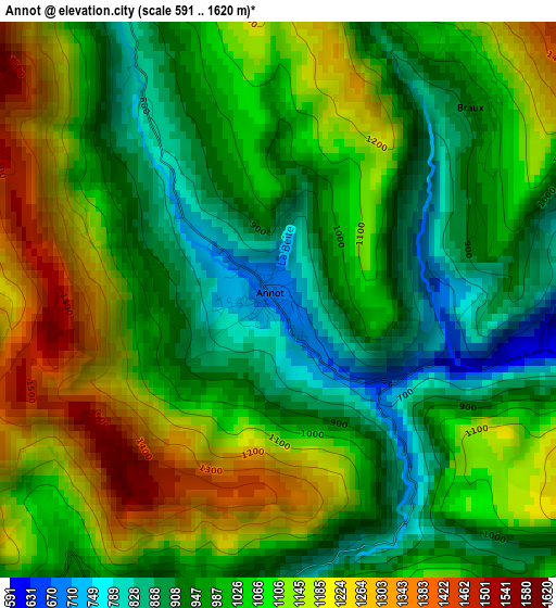 Annot elevation map