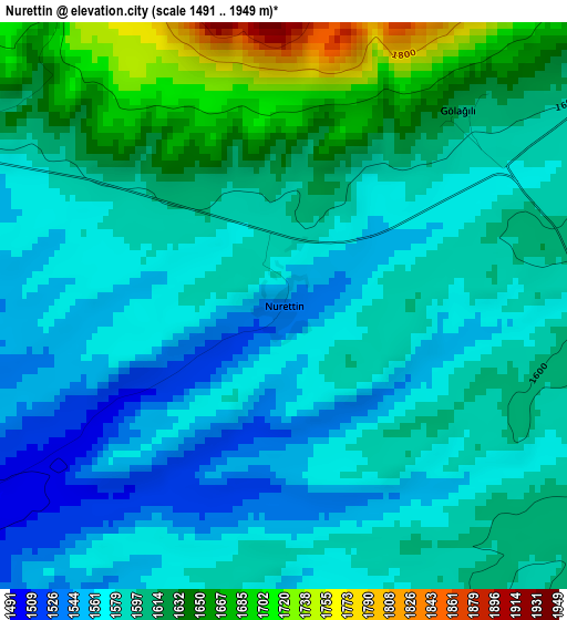 Nurettin elevation map