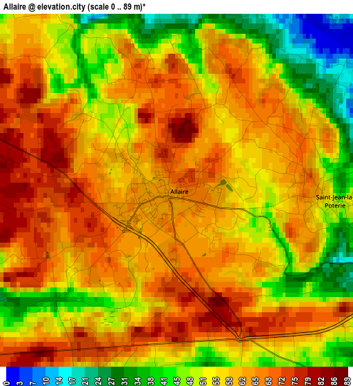 Allaire elevation map