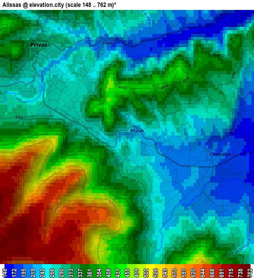 Alissas elevation map