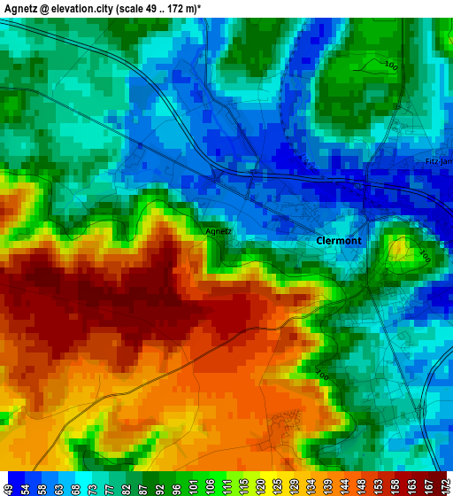 Agnetz elevation map