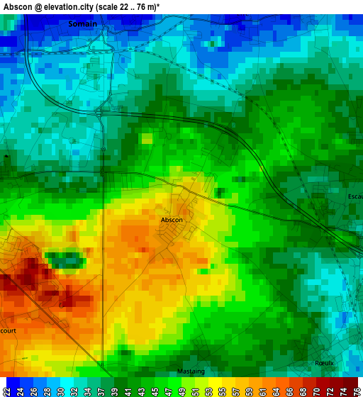 Abscon elevation map