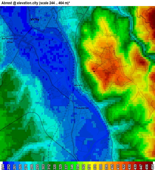 Abrest elevation map