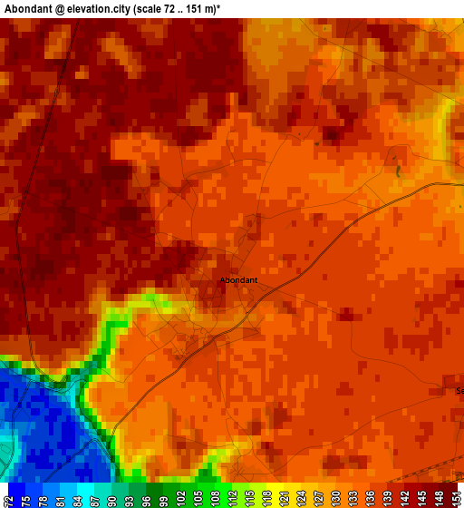 Abondant elevation map