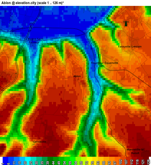 Ablon elevation map