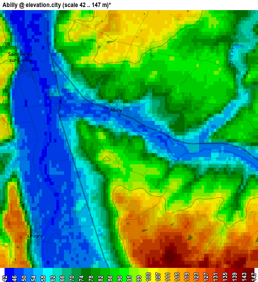 Abilly elevation map