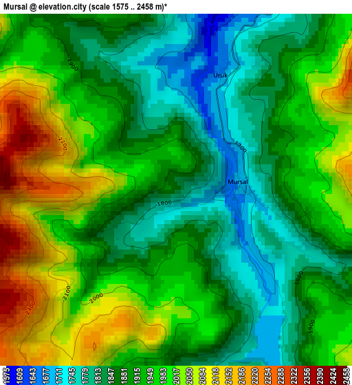 Mursal elevation map