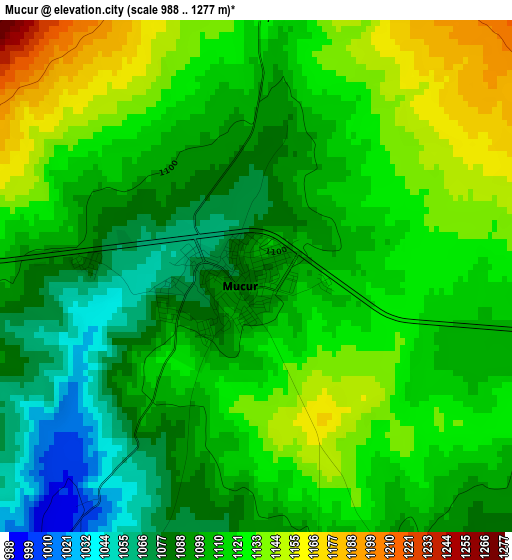 Mucur elevation map