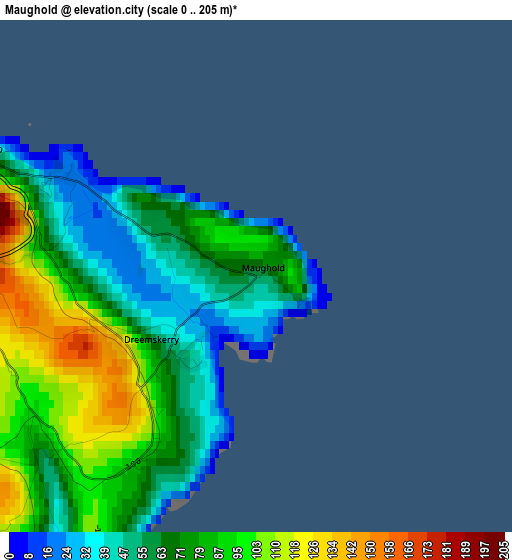 Maughold elevation map