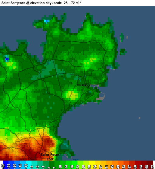 Saint Sampson elevation map
