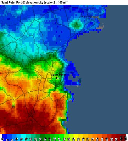 Saint Peter Port elevation map